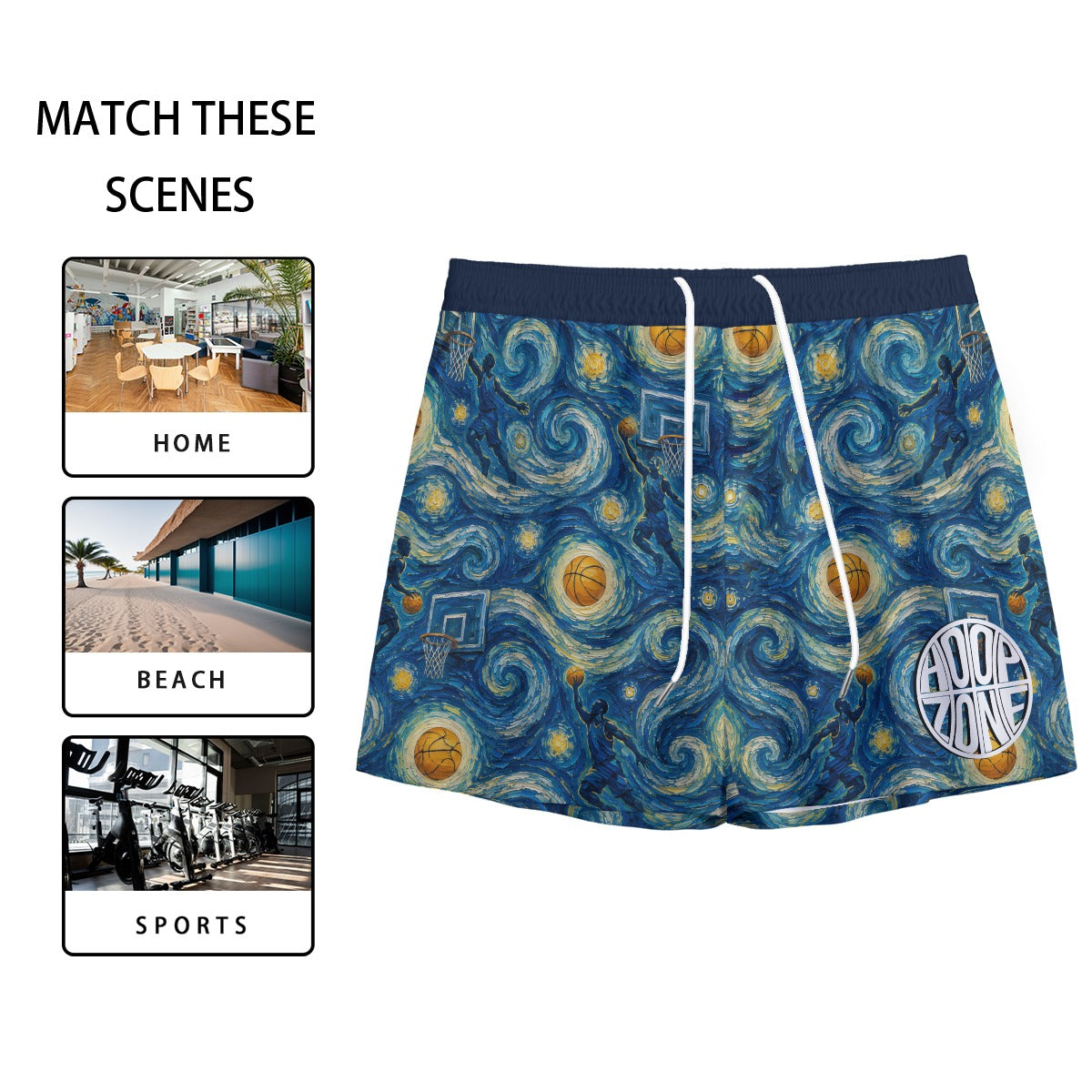 Hoop Shorts - Night Stars